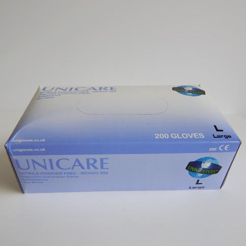 NITRILE DISPOSABLE GLOVES - 100 PER BOX